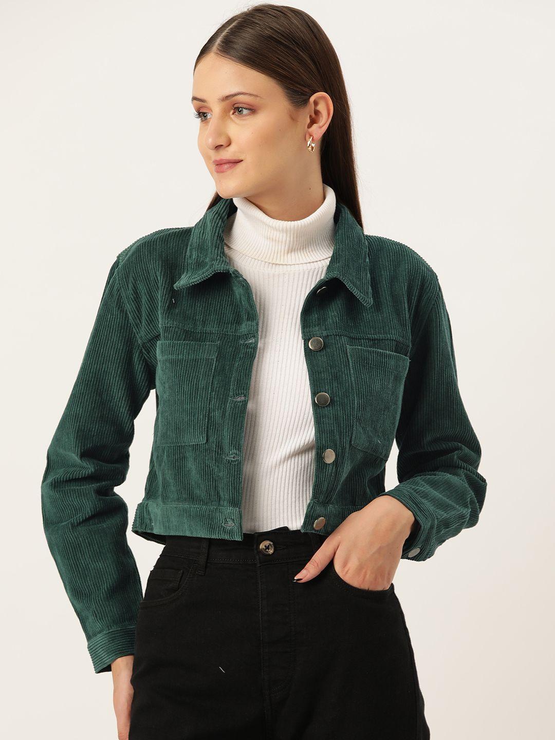 off label women corduroy crop denim jacket