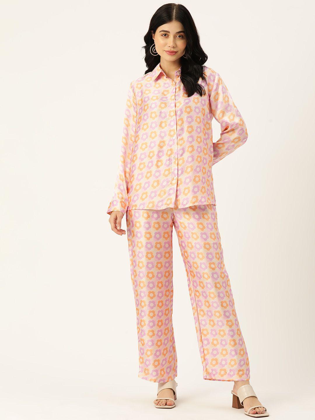 off label women printed shirt with trousers