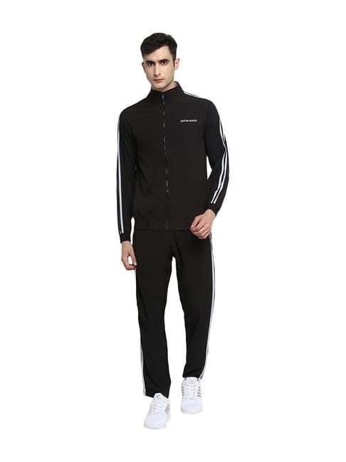 off limits black & grey full sleeves striped tracksuit
