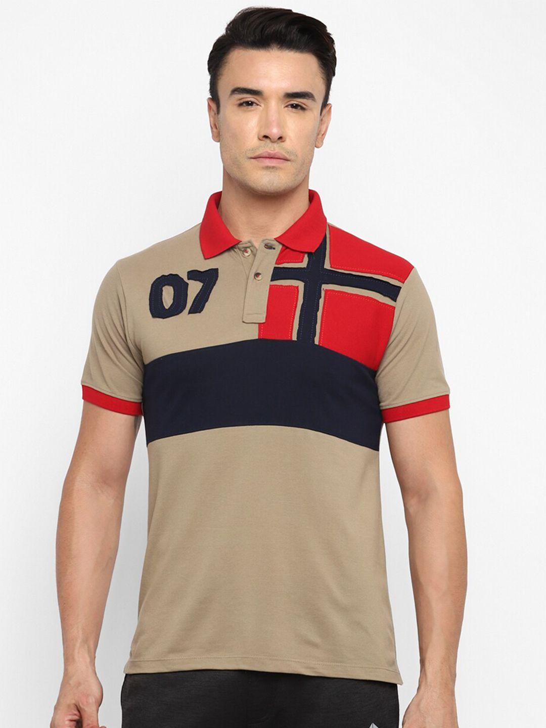 off limits colourblocked polo collar cotton sports t-shirt