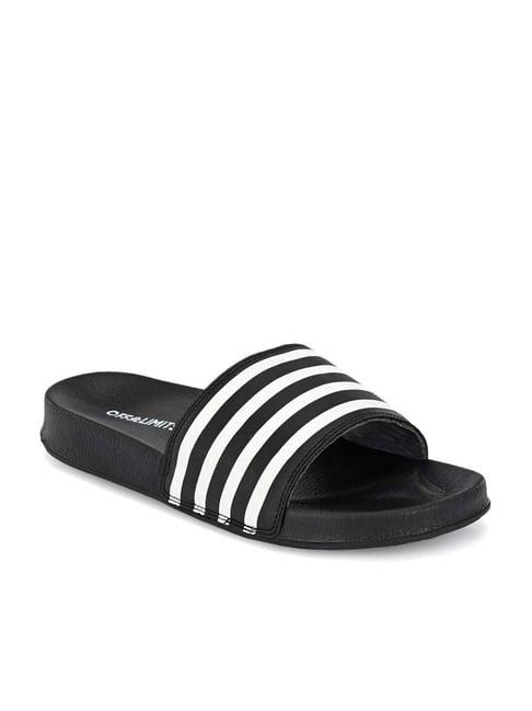 off limits men's black & white slides