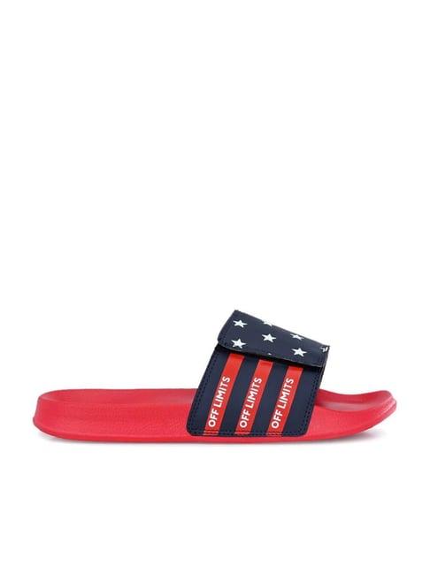 off limits men's gazoo navy slides