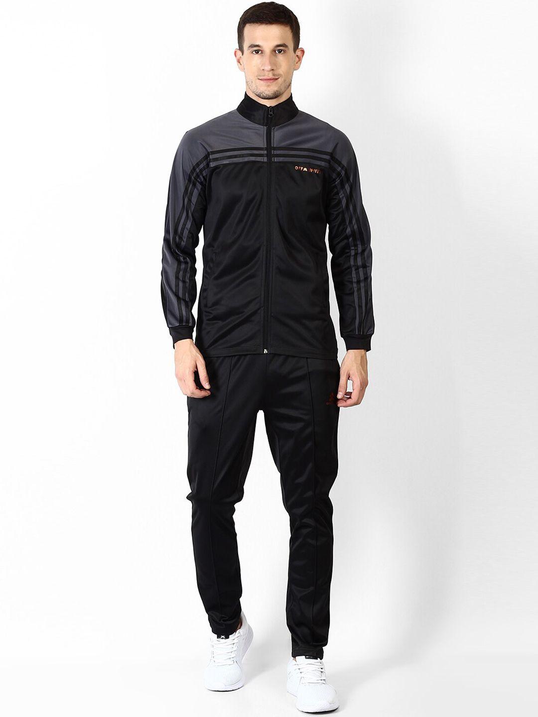 off limits men black solid tracksuits