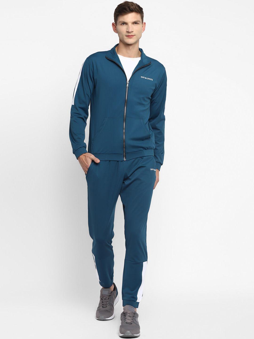 off limits men blue solid tracksuits