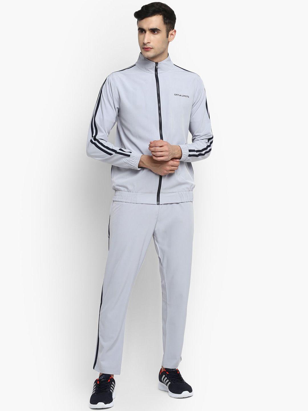 off limits men grey colourblock tracksuits