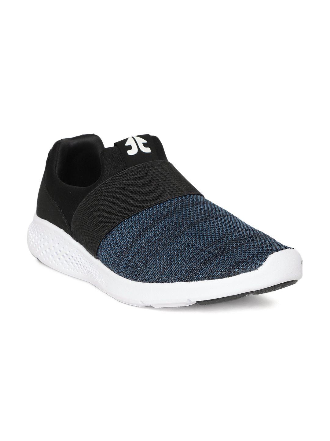 off limits men navy blue & black colourblocked walking shoes