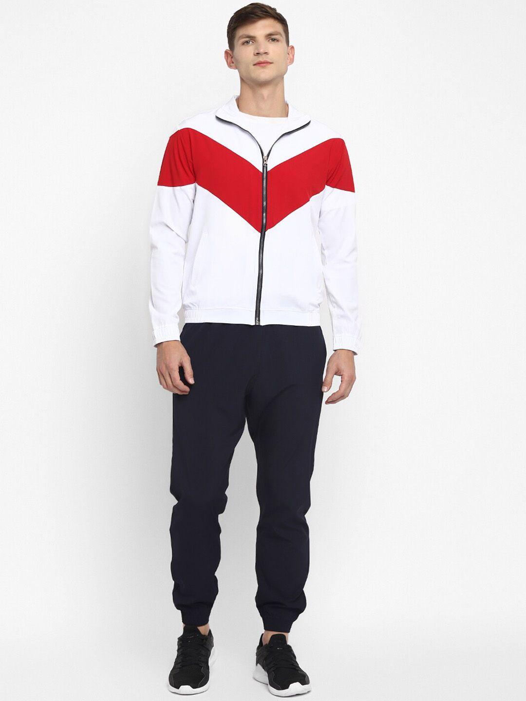 off limits men red & white colourblocked tracksuits
