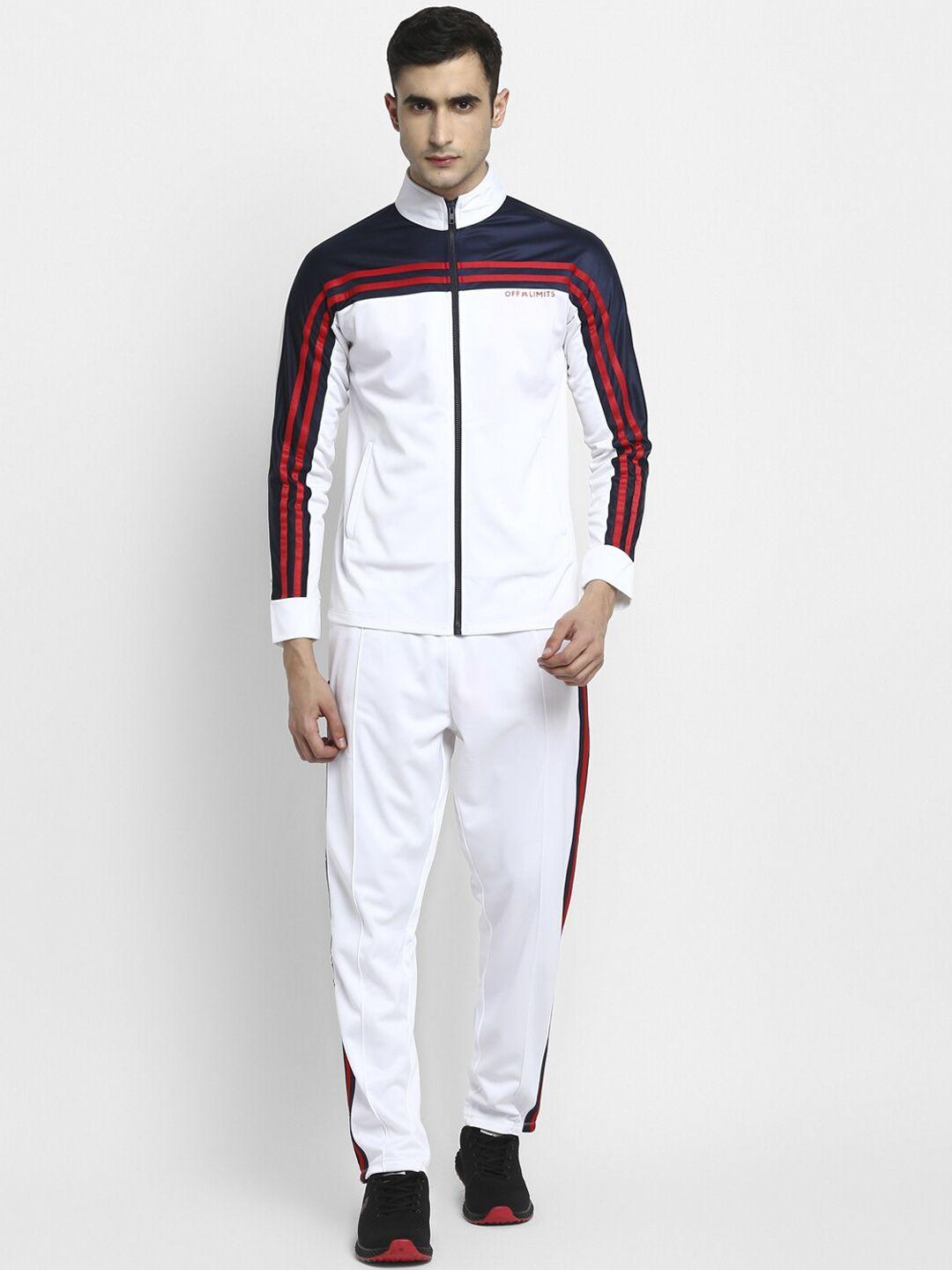 off limits men white striped tracksuit