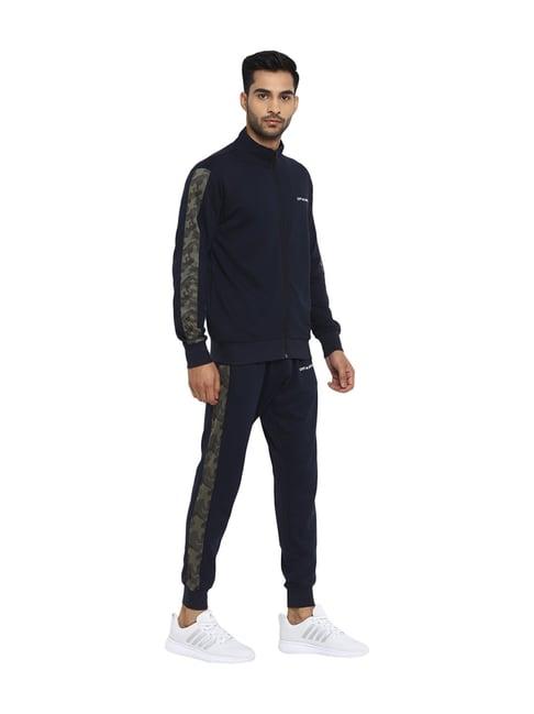 off limits navy & green full sleeves printed tracksuit