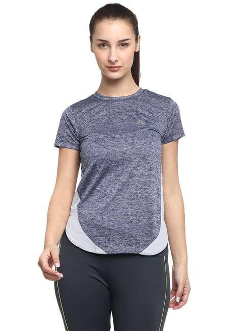 off limits navy & grey textured t-shirt