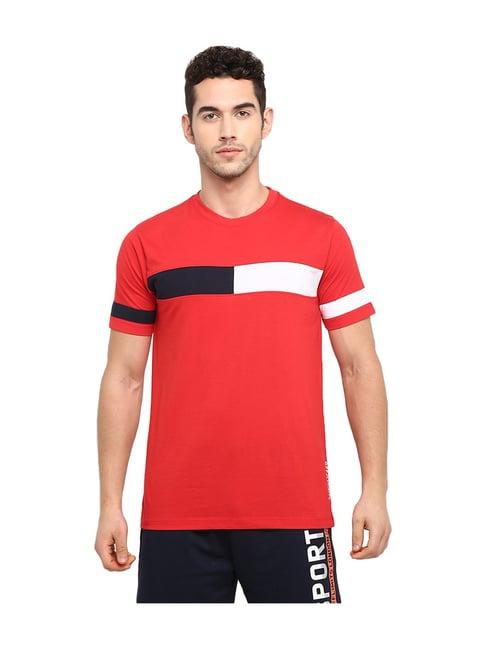 off limits red & white short sleeves round neck t-shirt