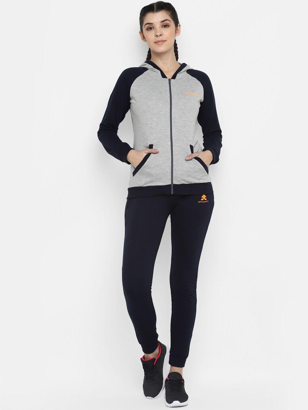 off limits women grey solid tracksuits