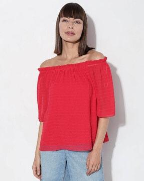 off-shoulder bardot top