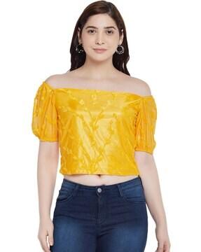 off-shoulder crop top