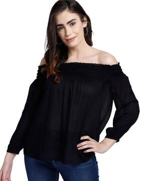 off shoulder relaxed fit top