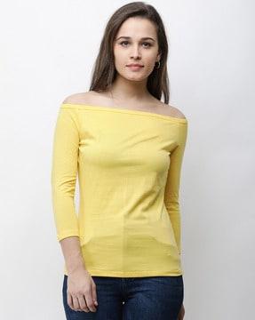 off-shoulder slim fit top