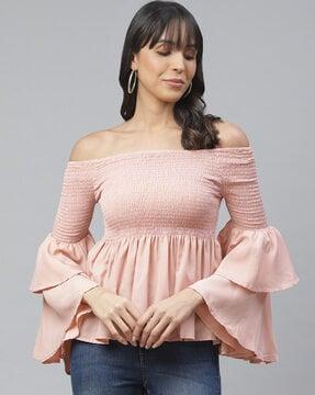 off-shoulder slim fit top