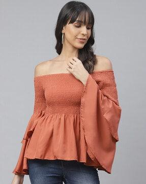 off-shoulder slim fit top