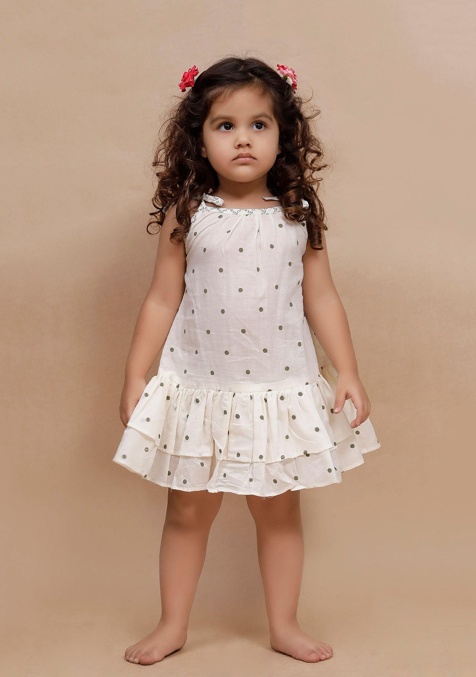 off-white polka dot printed dress