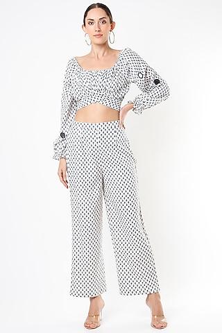 off-white printed pant set for girls