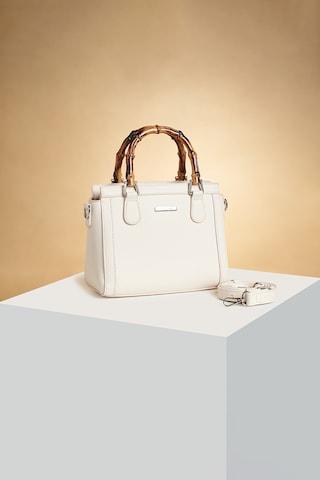 off white bamboo handle casual pu women mini bag