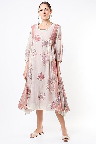 off-white chanderi dress