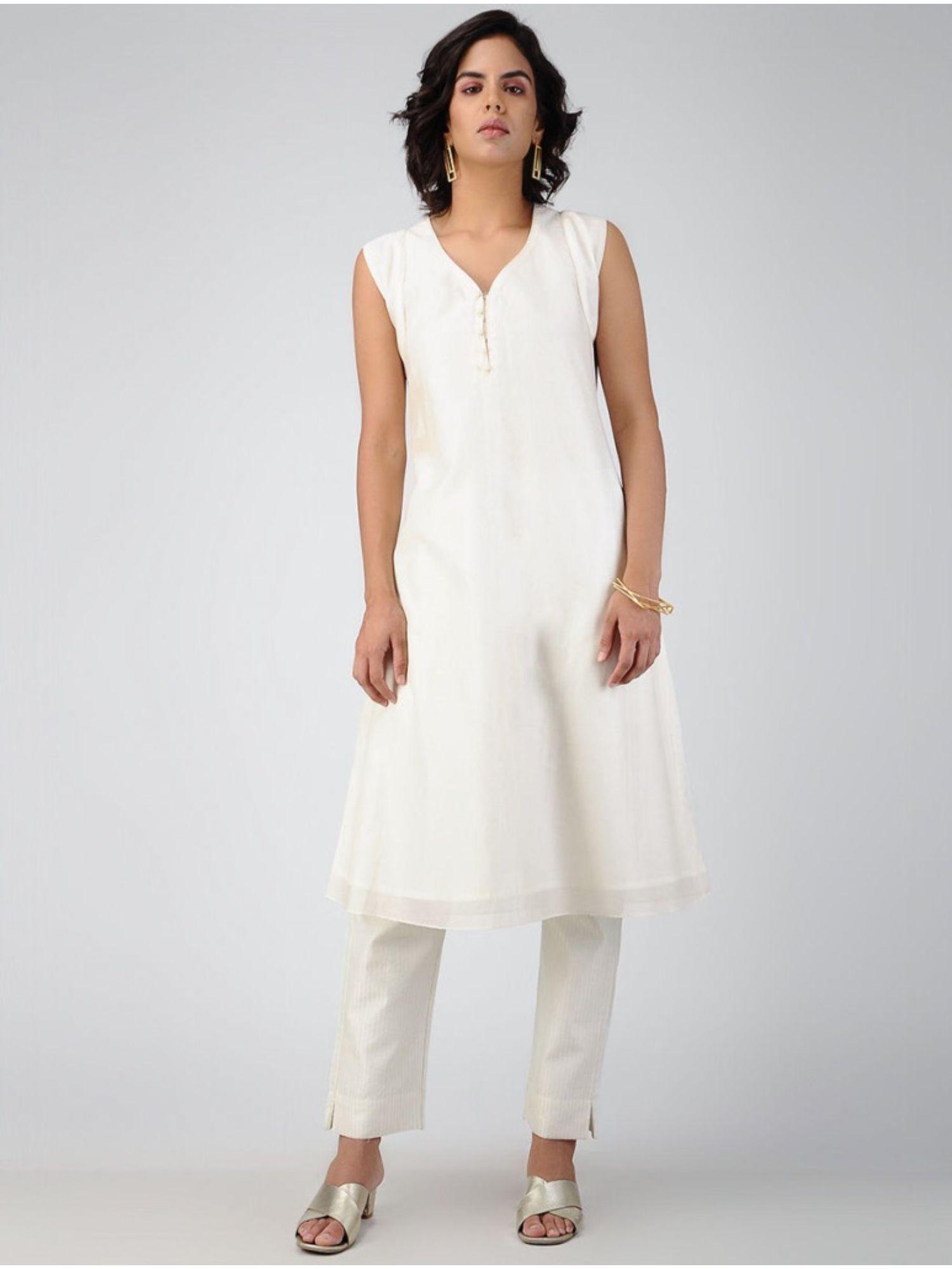 off white chanderi kurta