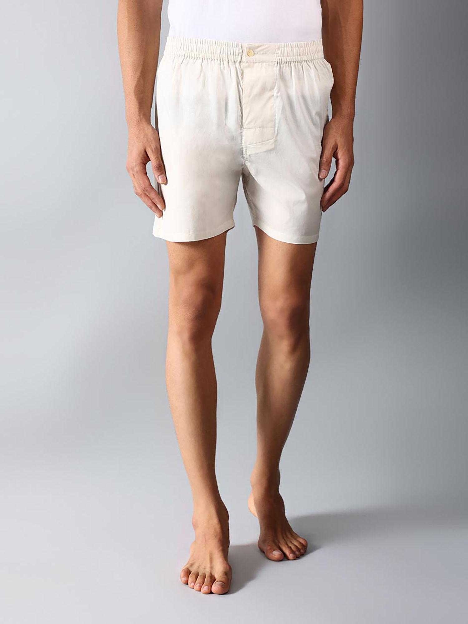 off white cotton boxer shorts