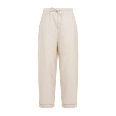 off white elastic waistband pants