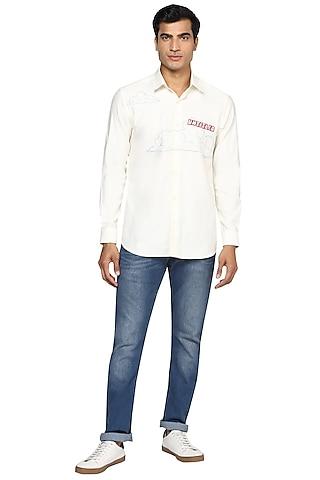 off white embroidered shirt