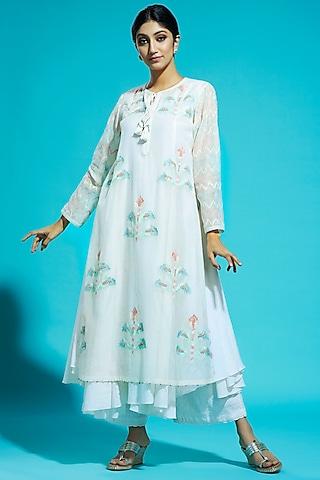 off white embroidered tunic with inner
