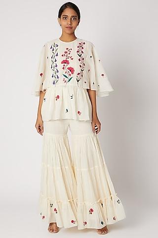 off white embroidered tunic
