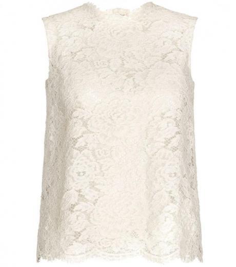 off white floral lace sleeveless top