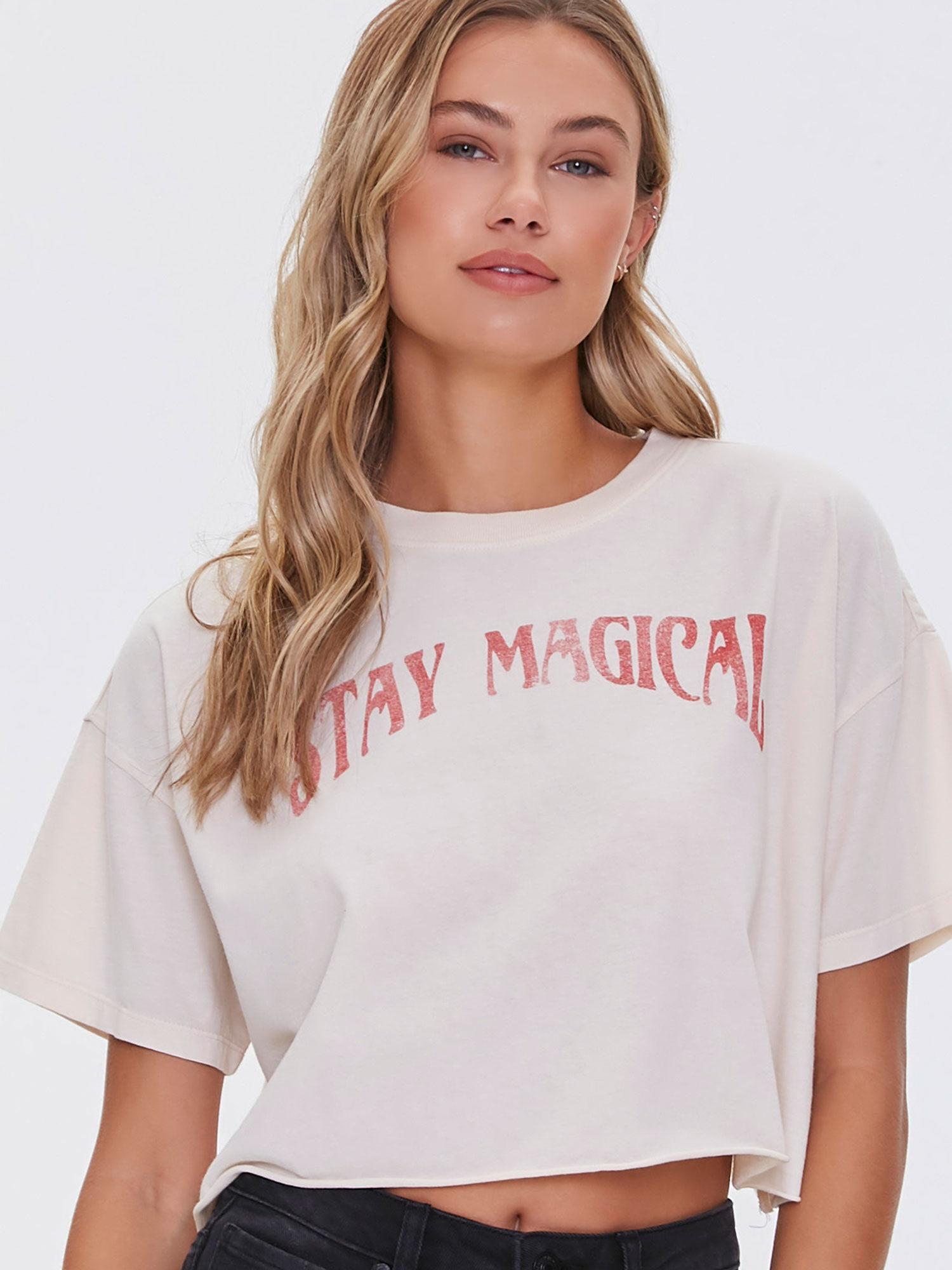 off white graphic stay magical tee