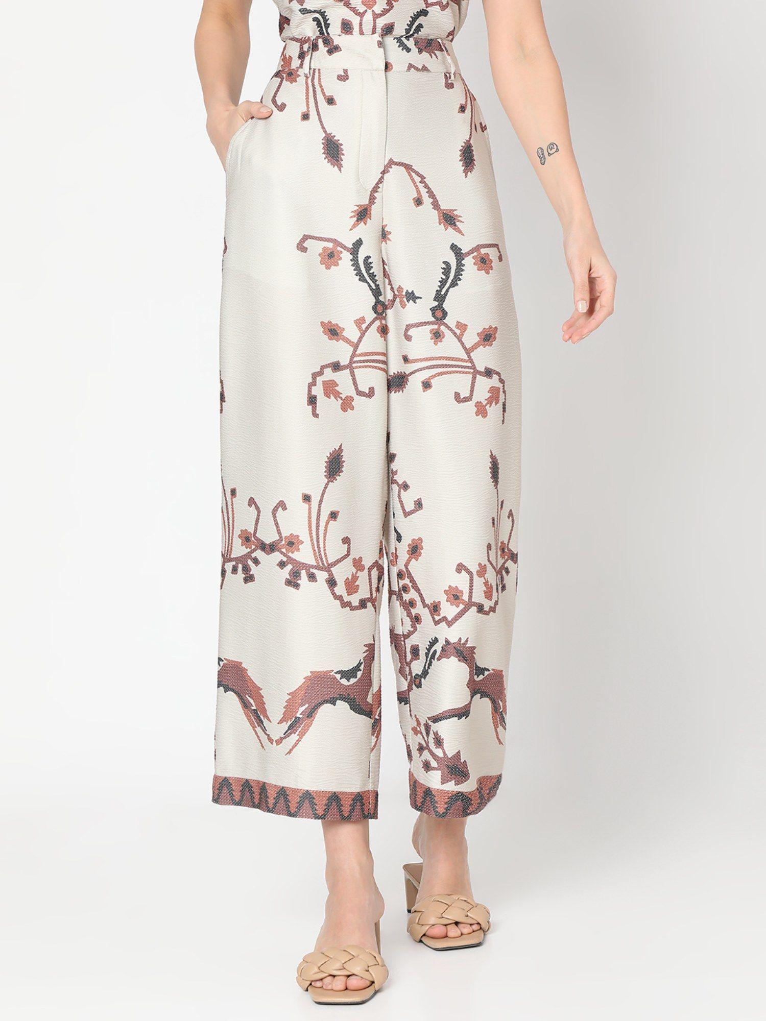 off white high rise printed pant