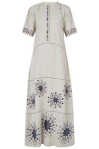 off-white khadi maxi dress for girls