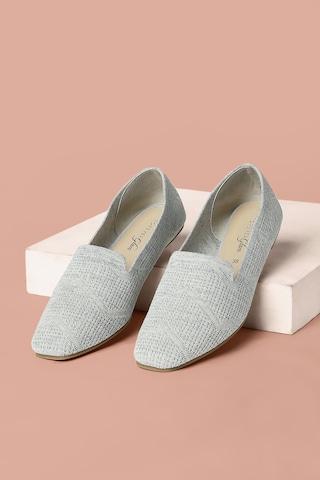 off white laser cut casual women loafers
