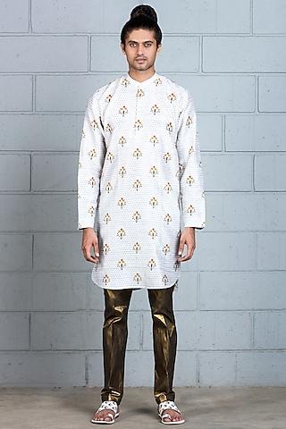 off white printed kurta