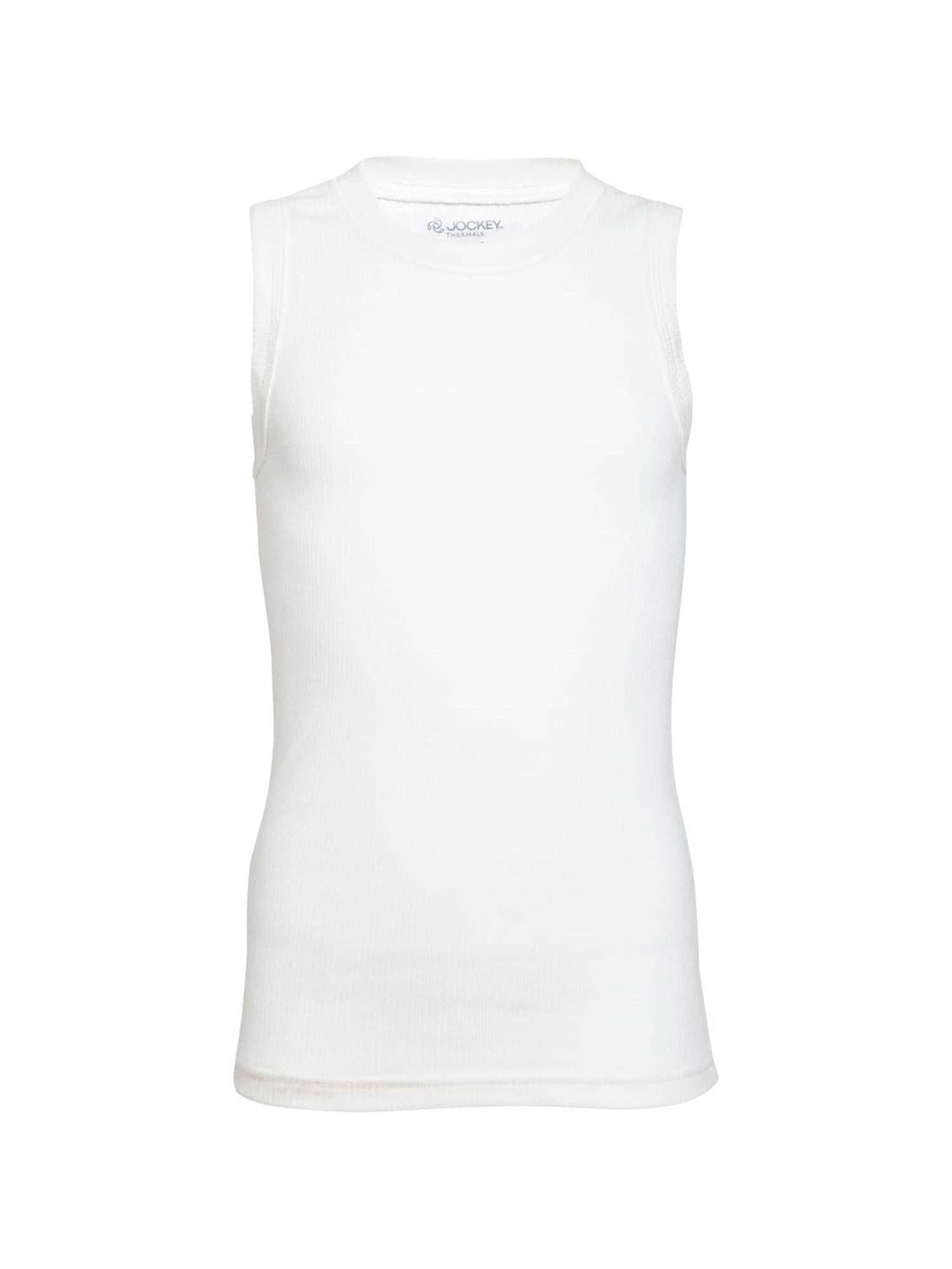 off white sleeveless vest white
