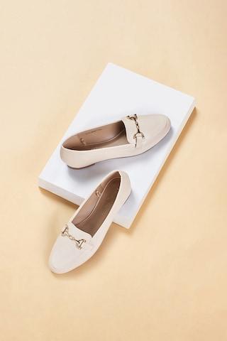 off white trim casual women loafers