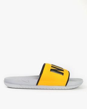 offcourt slides with brand embossed print