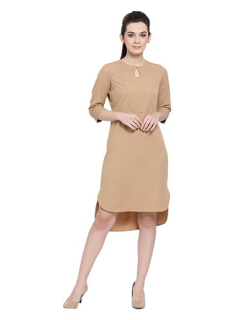 office-&-you-beige-straight-fit-tunic