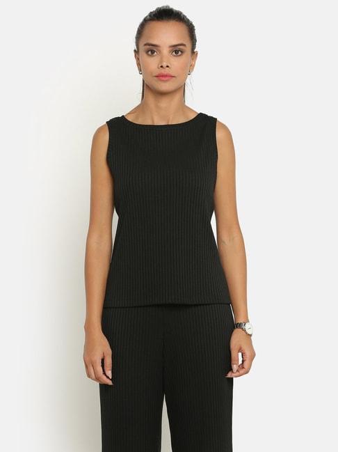 office-&-you-black-sleeveless-top