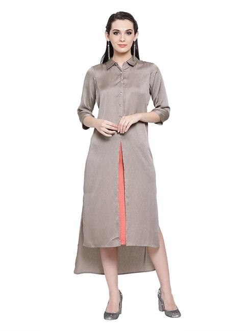 office-&-you-grey-&-peach-textured-tunic