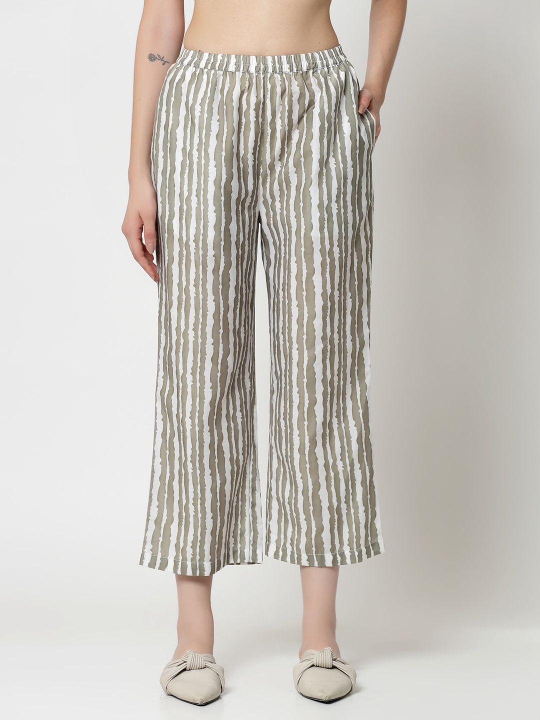 office & you striped cotton ethnic palazzos
