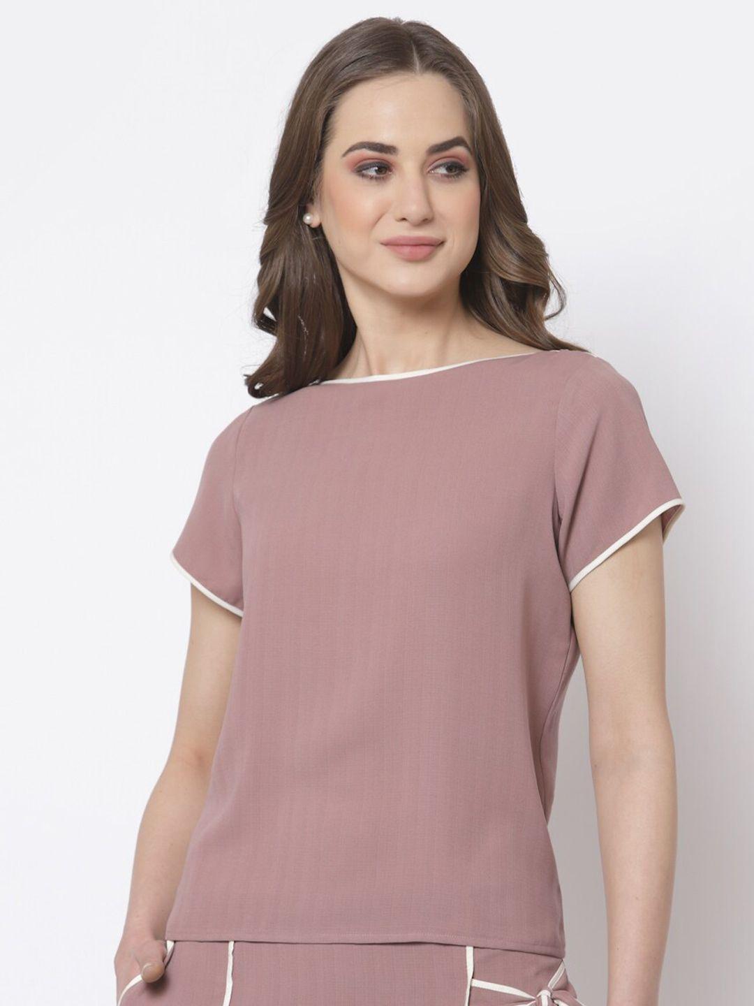 office & you women boat neck pure cotton top
