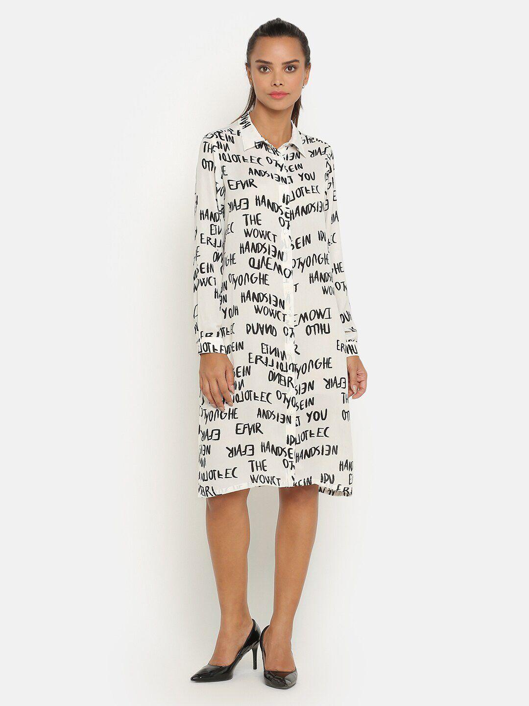 office & you women printed a-line dress