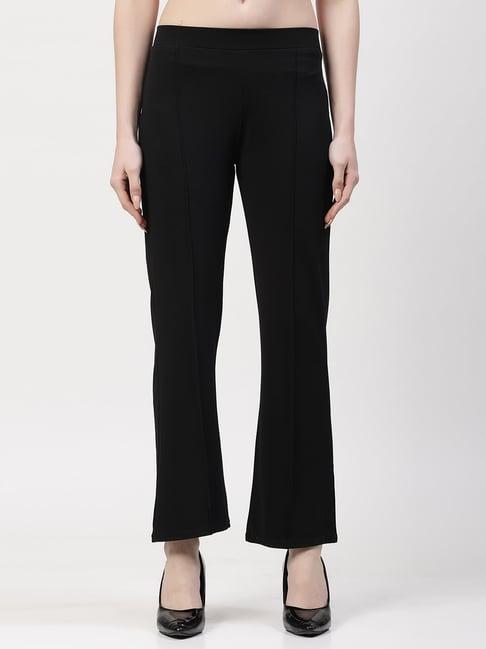 office & you black relaxed fit mid rise trousers