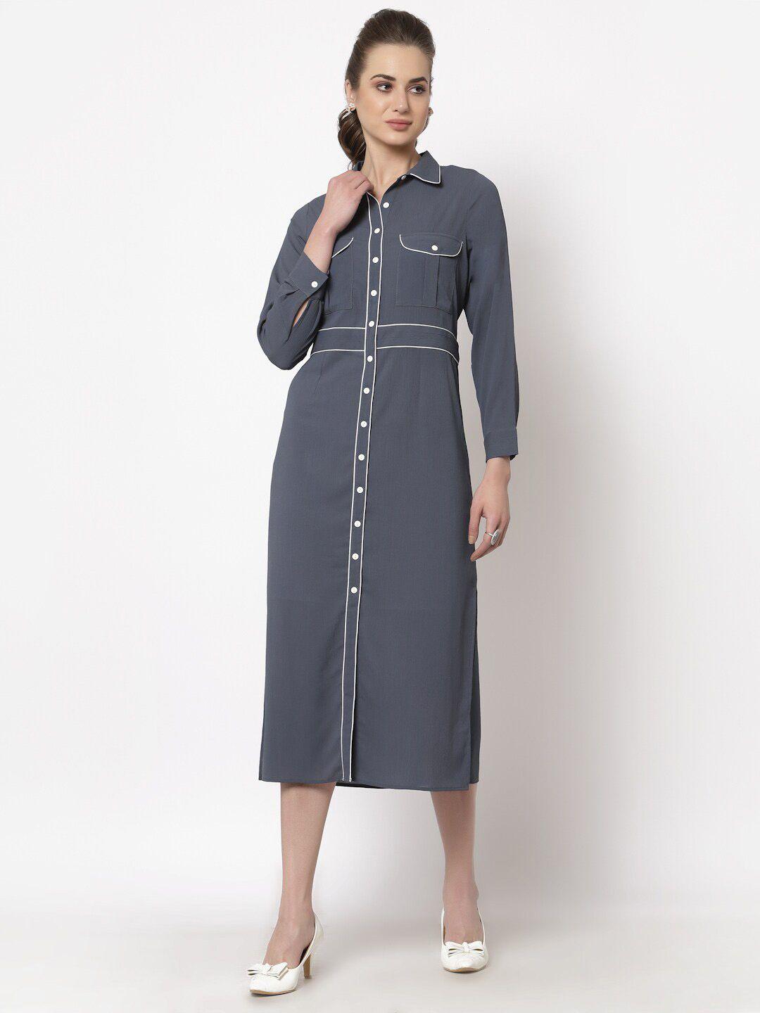 office & you cotton casual dress with over coat