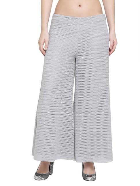 office & you grey square lycra palazzo
